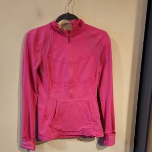 Lululemon Athletica Bright Pink Quarter-Zip Hoodie